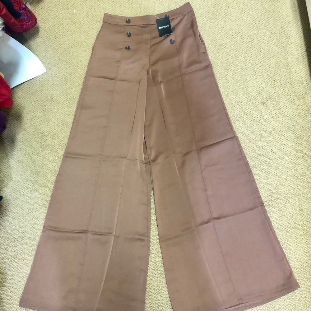 Mocha wide leg pants
